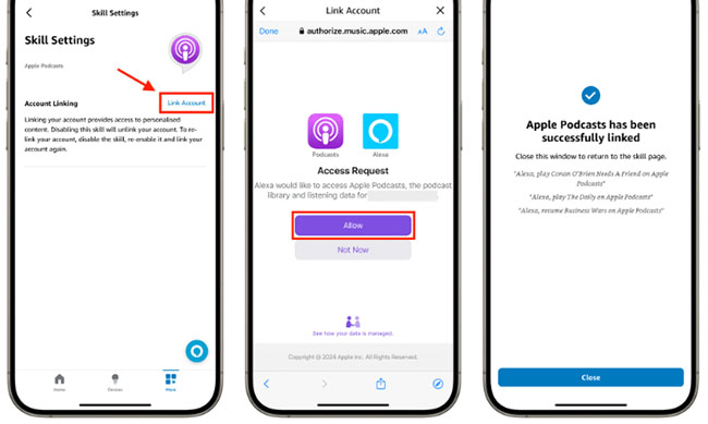 connect apple podcasts to alexa