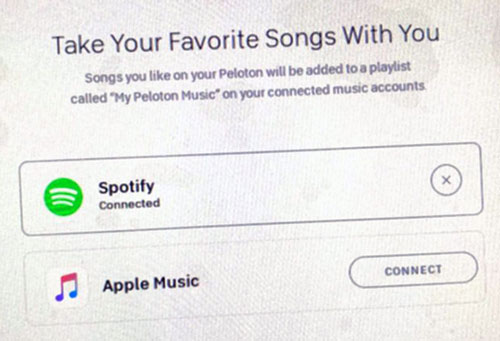 link spotify account to peloton