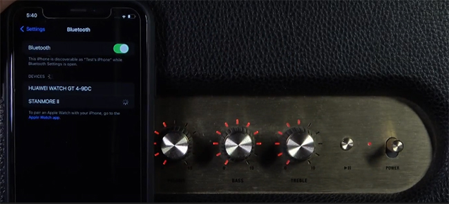 connect phone and marshall via bluetooth