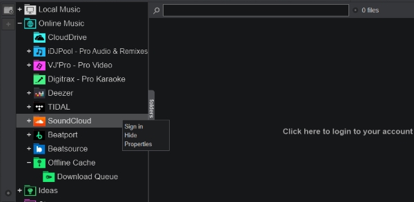 connect soundcloud on virtual dj