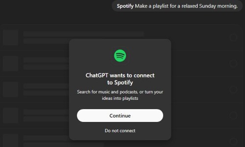 connect spotify to chatpgt prompt