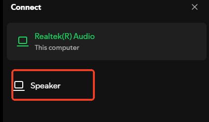 connect to speaker device with spotify connect