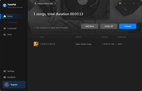 convert amazon music in tunepat amazon music converter