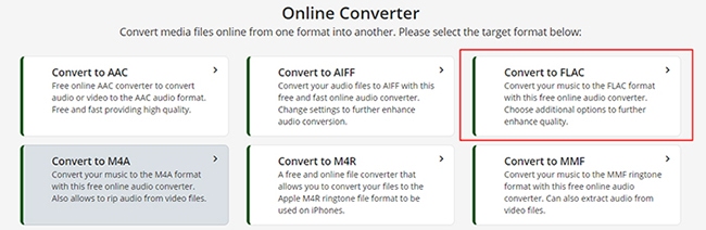 convert to flac onlineconvert