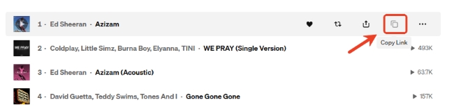 copy link from soundcloud