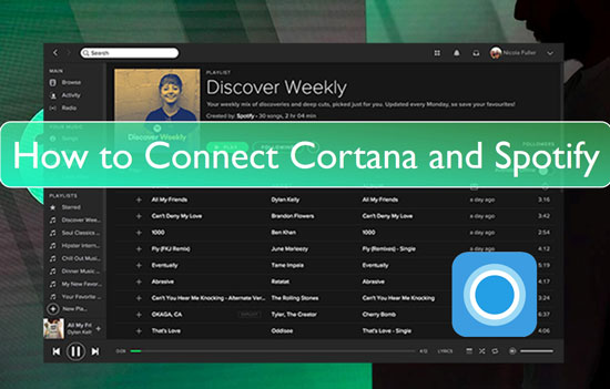 cortana and spotfiy