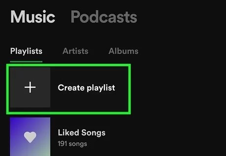 create new playlist on spotify