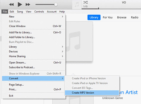 create mp3 version