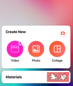 open or create video project on inshot mobile app