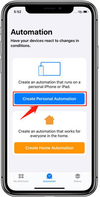 create automation shortcuts for spotify app on ios