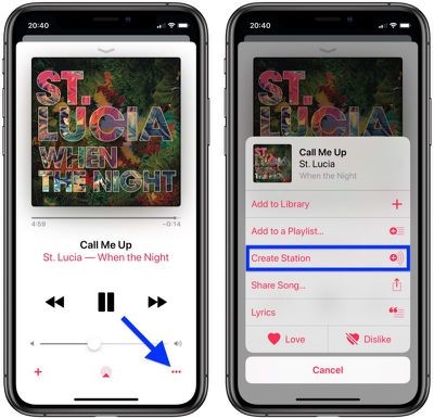 create station to fix apple music shuffle plays same songs