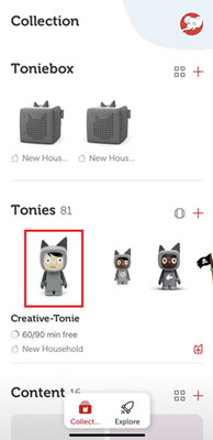 pick up creative tonie on mytonies app