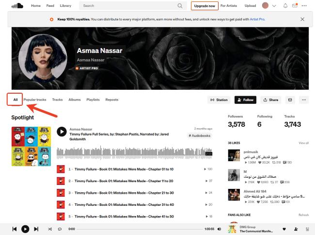 creator profile soundcloud