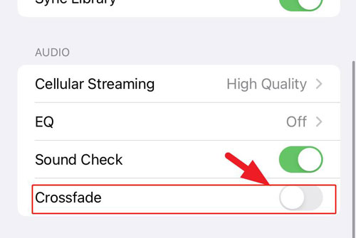 crossfade apple music on ios 17