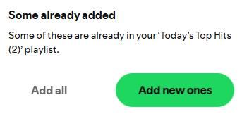 deal with duplicate songs when merging spotify playlists