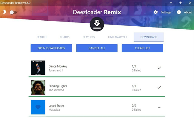 check deezer downloads in deezloader