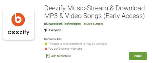 deezify spotify to mp3 converter android