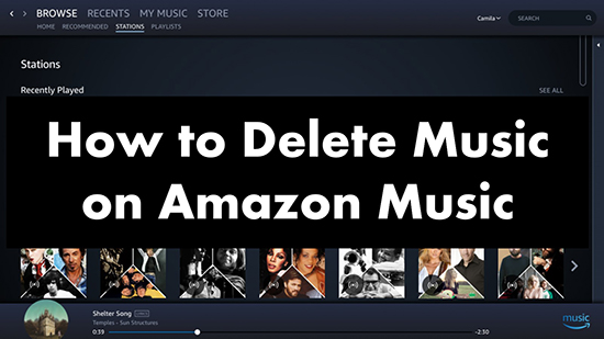 delete music on amazon music