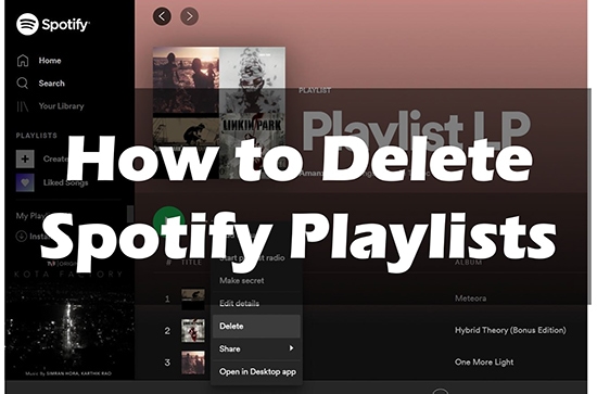 how to delete a playlist on spotify