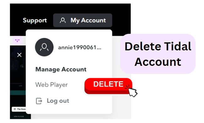 delete tidal account