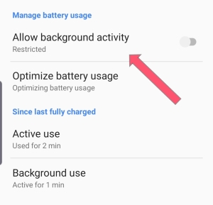 disable background activity