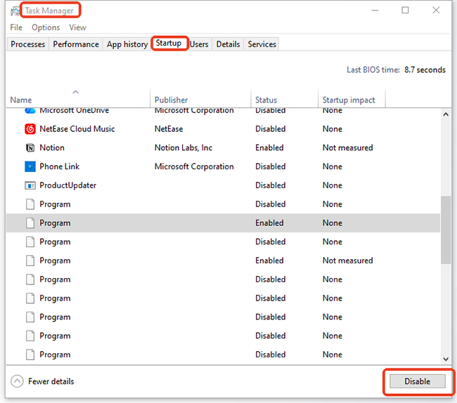 disable tidal program from opening on startup on windows