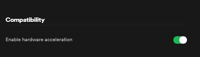 enable hardware acceleration to fix spotify choppy