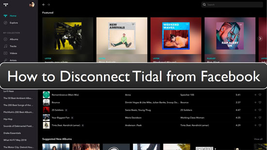 disconnect tidal facebook