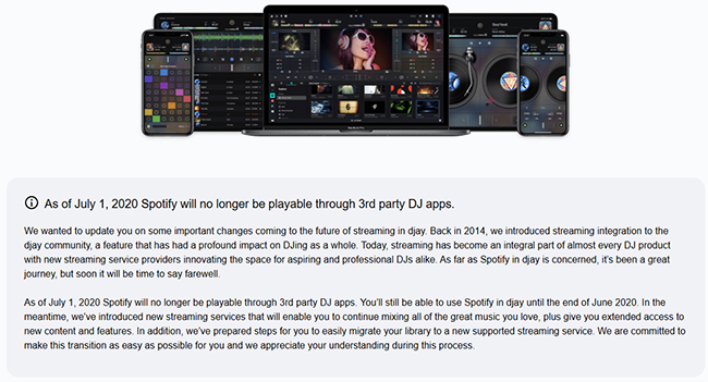 djay pro spotify not working