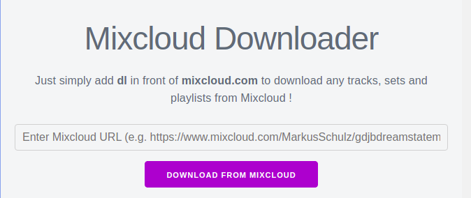 dlmixcloud downloader