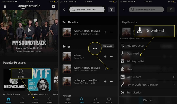 redownload amazon music songs to fix greyed out