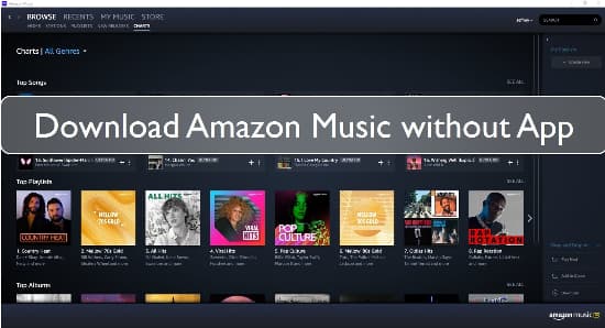 download amazon music without app