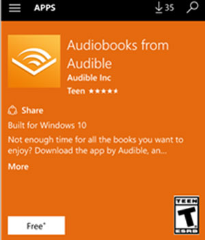 play audible books on windows phone with audible app