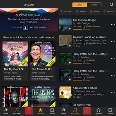 download audible originals with audible app