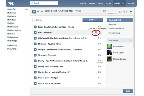 download music from vk online
