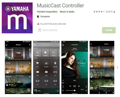 download musiccast controller for yamaha receiver