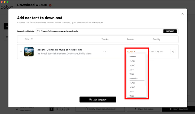 download music via qobuz downloader