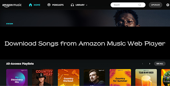 download songs from amazon music web player