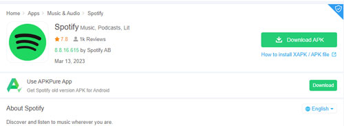 download spotify apk file on apkpure