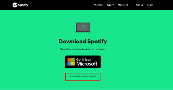 download and install spotify on laptop via spotify download website