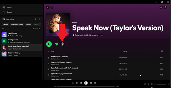 download spotify playlist on desktop
