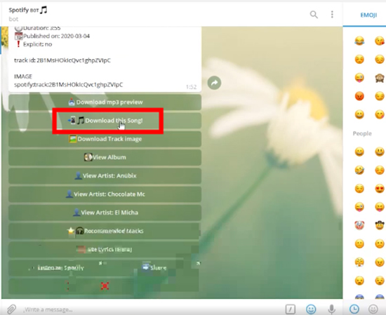 download spotify songs using telegram bot