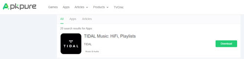 download tidal app from apkpure