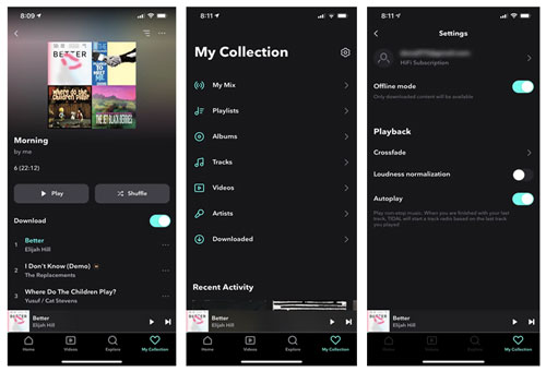 listen to tidal offline on ios devices