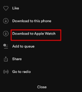 download spotify playlist to apple watch