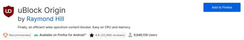 download ublock origin extension on firefox