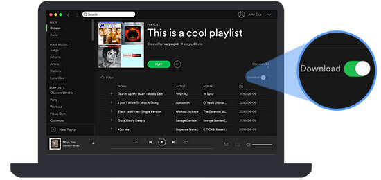 download spotify playlist with premium on computer