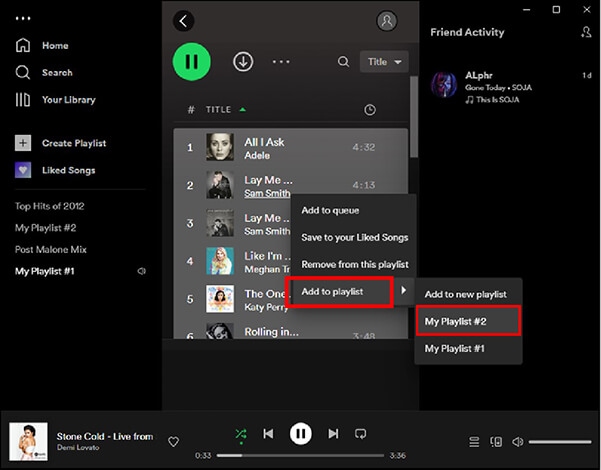 duplicate spotify playlist on desktop