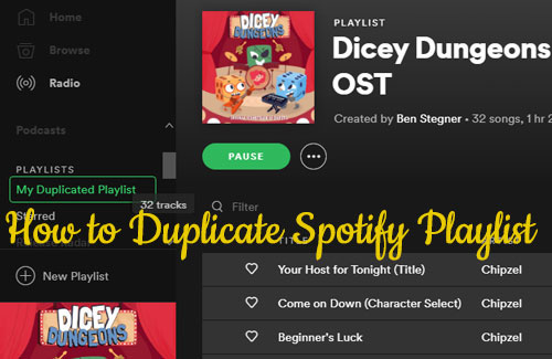 duplicate spotify playlist