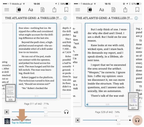 enable whispersync for voice audible narration